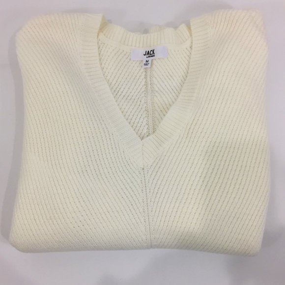 Jack by BB Dakota Mercy Me V-Neck Sweater - Size Medium - Picture 4 of 7